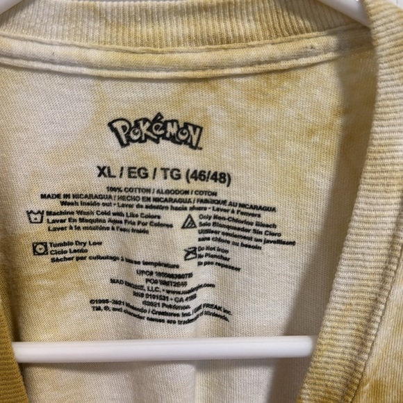 Pokémon Tie Dye Men’s XL Short Sleeve Character Print T-Shirt Pikachu Gamer Fun - Picture 6 of 6